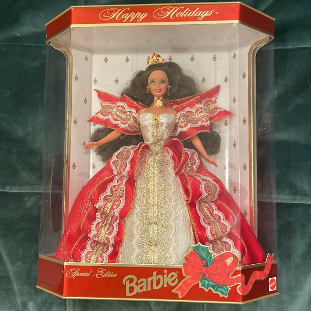10th Anniversary Barbie Doll Happy Holidays 1997